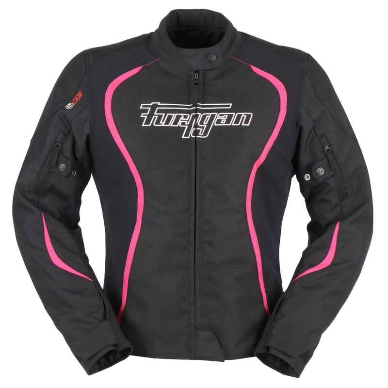 Moteriška motociklininko striukė Furygan Odessa Black, White and Pink