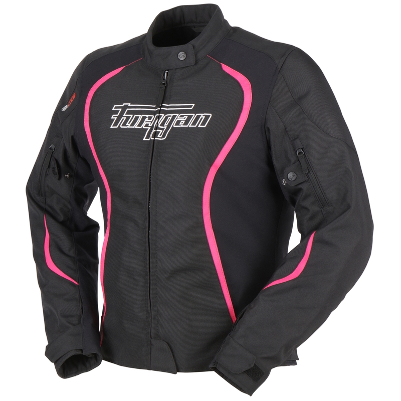 Moteriška motociklininko striukė Furygan Odessa Black, White and Pink