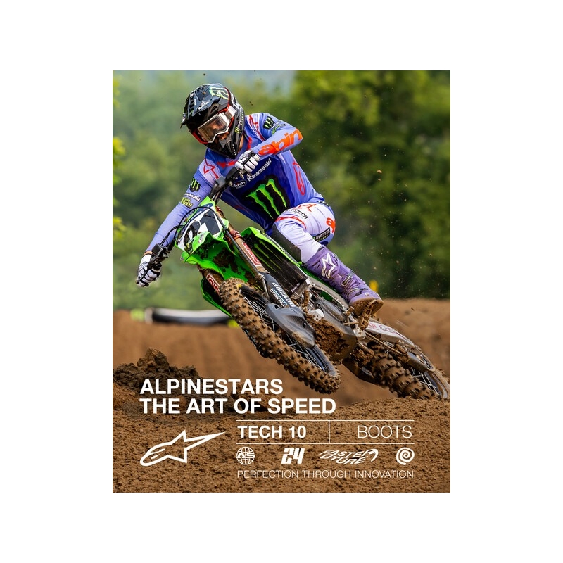Alpinestars Tech 10 motociklininko batai violetinė-juoda-balta