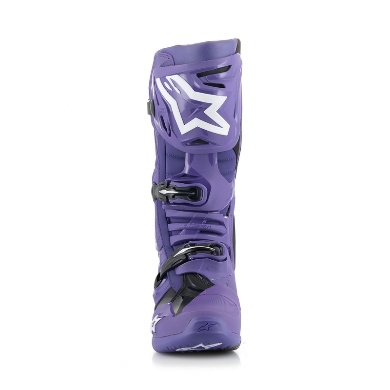 Alpinestars Tech 10 motociklininko batai violetinė-juoda-balta