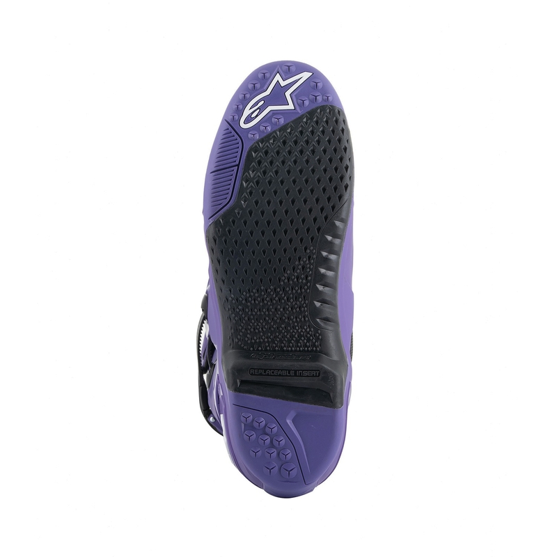Alpinestars Tech 10 motociklininko batai violetinė-juoda-balta
