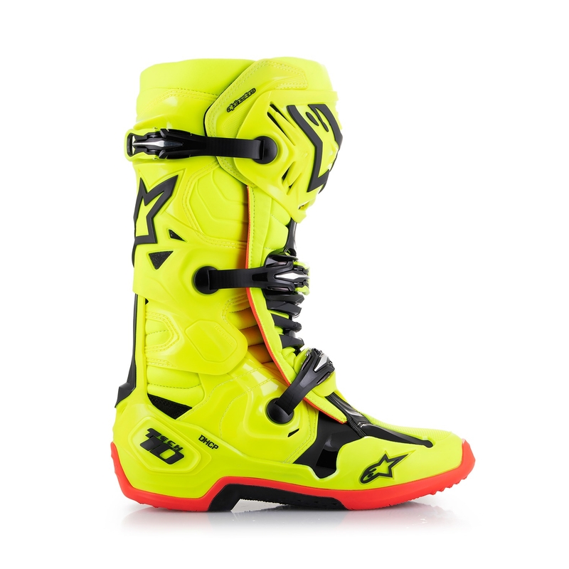 Alpinestars Tech 10 Yellow Fluo Black Fluo Motociklininko batai