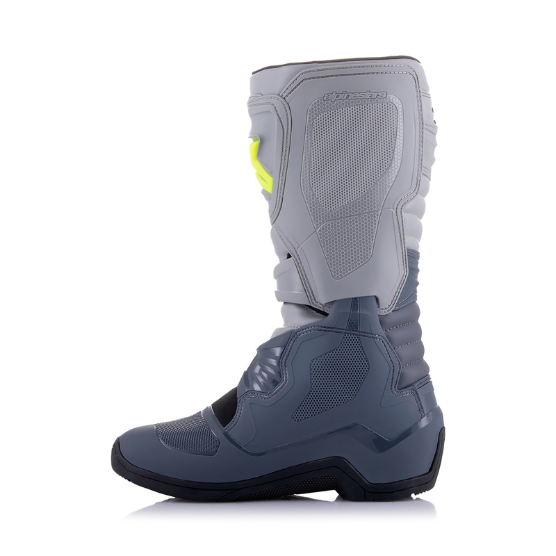 Alpinestars Tech 3 šviesiai pilkai-juodai-fluo geltoni motociklininko batai