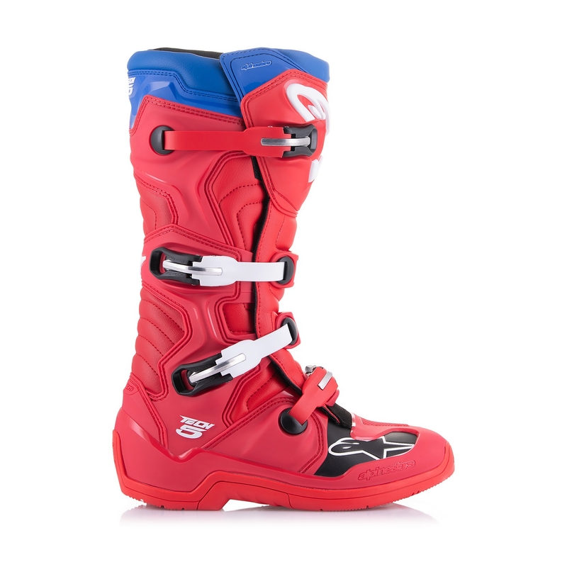 Alpinestars Tech 5 raudonai-mėlynai-baltai-juodi motociklininko batai