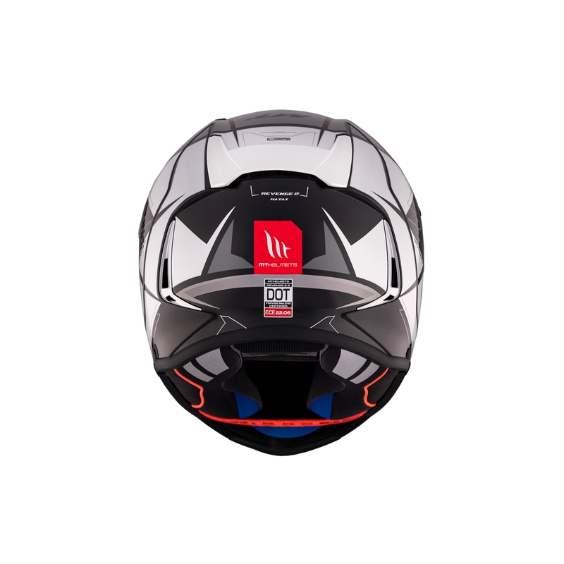 MT REVENGE 2 S HATAX B2 juodai pilkai baltas integralus motociklininko šalmas