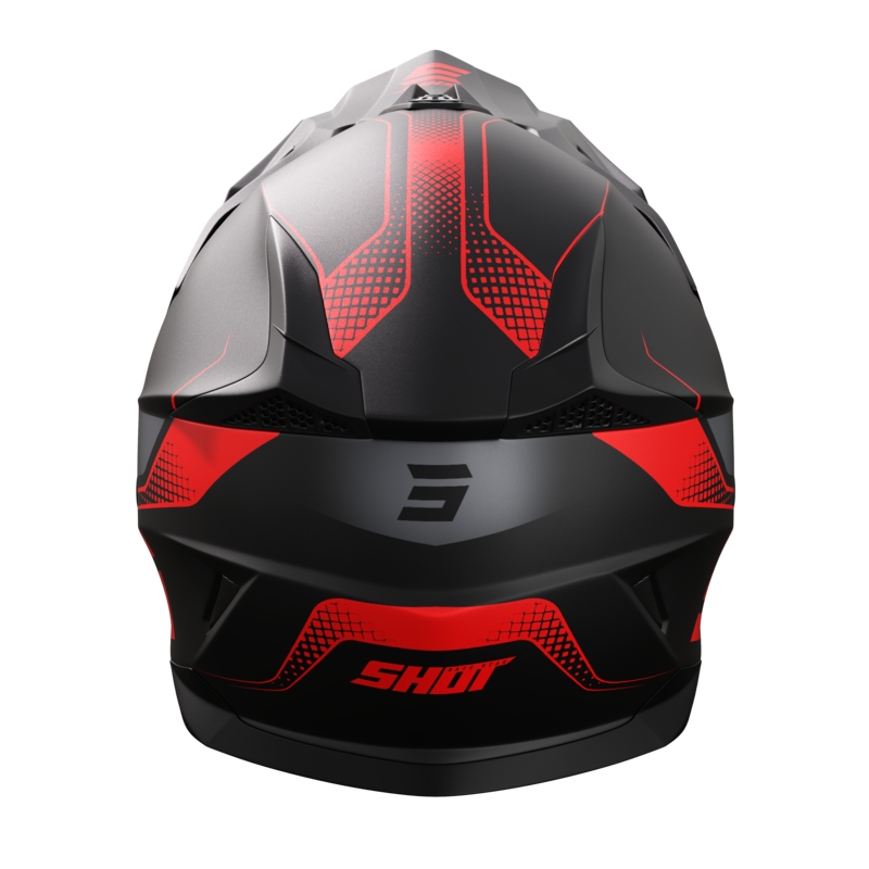 Motokrosová helma na motorku Shot Pulse Edge červená matná