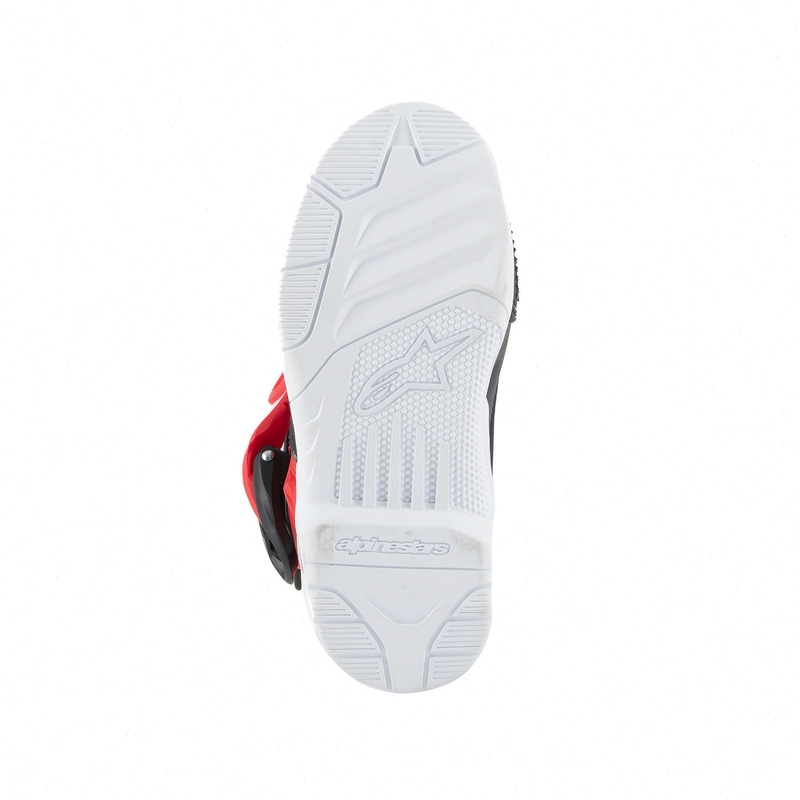 "Alpinestars Tech 3S Kids" juodos, baltos ir raudonos spalvų motociklininkų batai