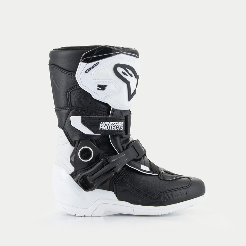 "Alpinestars Tech 3S Kids" juodai balti motociklininko batai