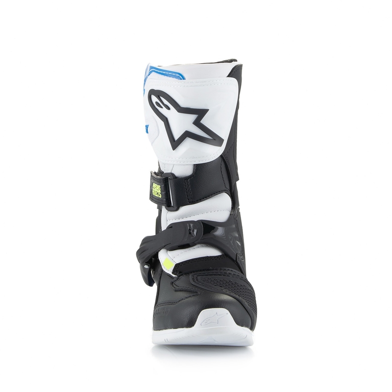 Alpinestars Tech 3S Kids baltai-juodai-mėlyni motociklininko batai