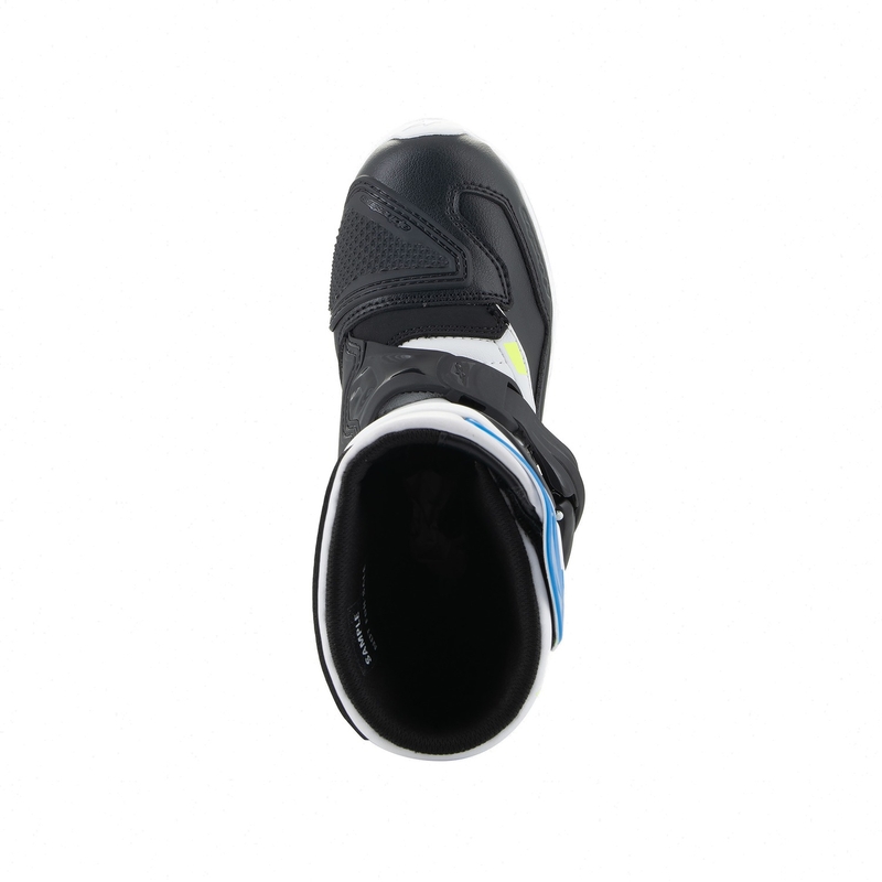 Alpinestars Tech 3S Kids baltai-juodai-mėlyni motociklininko batai