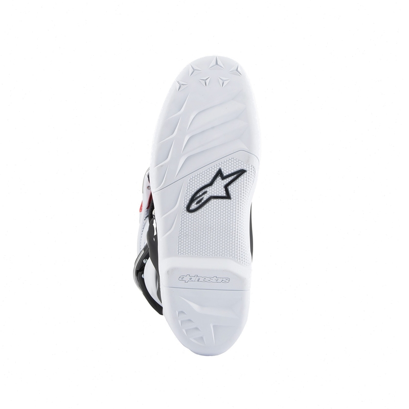 Alpinestars Tech 7 S vaikiški motokroso batai balta-juoda-raudona-mėlyna-violetinė