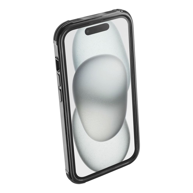 Apsauginis dangtelis "Interphone QUIKLOX Tetraforce" - "Apple iPhone 15 Pro Max", juodas