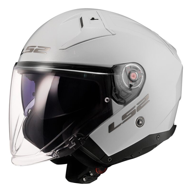 Atviras motociklininko šalmas LS2 OF603 Infinity II Solid White