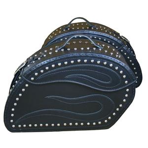 Odinės motociklo bagažinės RSA S152 juodos spalvos su kniedėmis 18 l