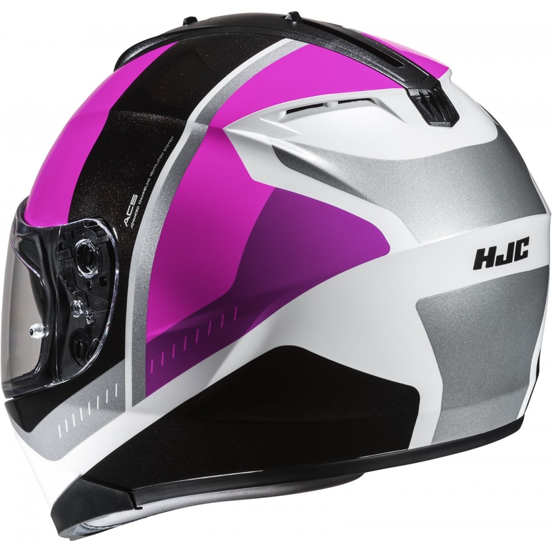 Integruotas motociklininko šalmas HJC C70N Alia MC8 juoda-balta-rožinė