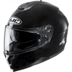HJC C70N Solid metallic black integralus motociklininko šalmas