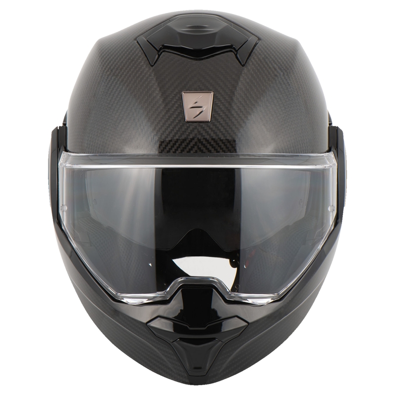 Atverčiamas šalmas Scorpion EXO-TECH EVO Carbon juodas blizgus - II klasė