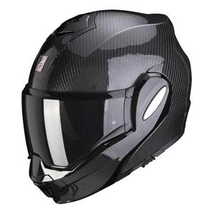 Atverčiamas šalmas Scorpion EXO-TECH EVO Carbon juodas blizgus - II klasė