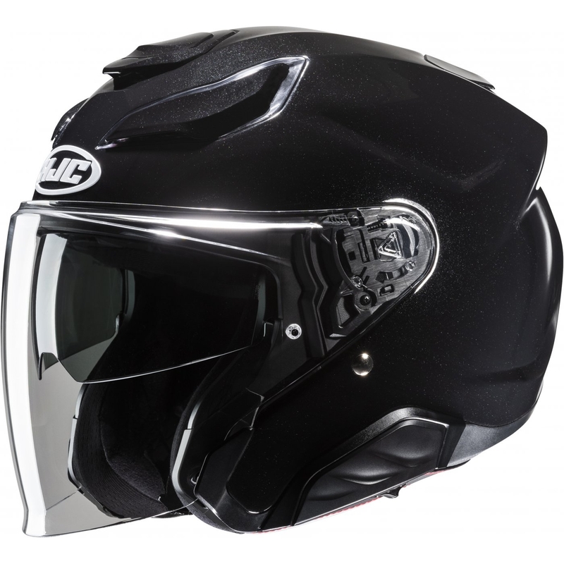 HJC F31 Solid Metallic Black Atviras motociklininko šalmas