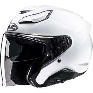 Atviras motociklininko šalmas HJC F31 Solid pearl white