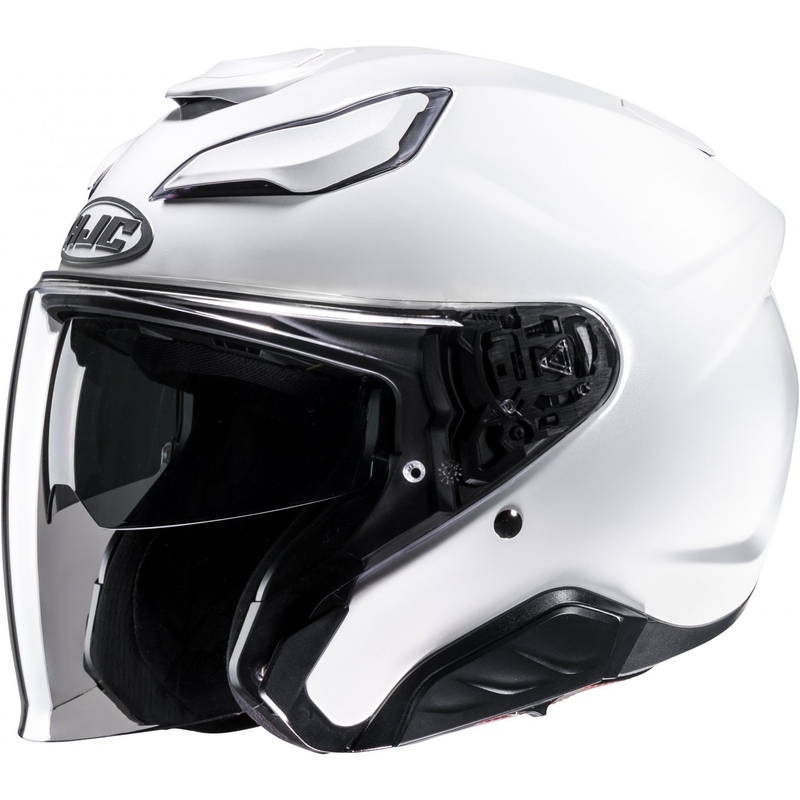 Atviras motociklininko šalmas HJC F31 Solid pearl white