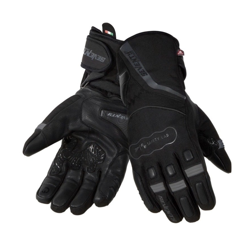 Motociklininko pirštinės SEVENTY DEGREES SD-T7 black-grey