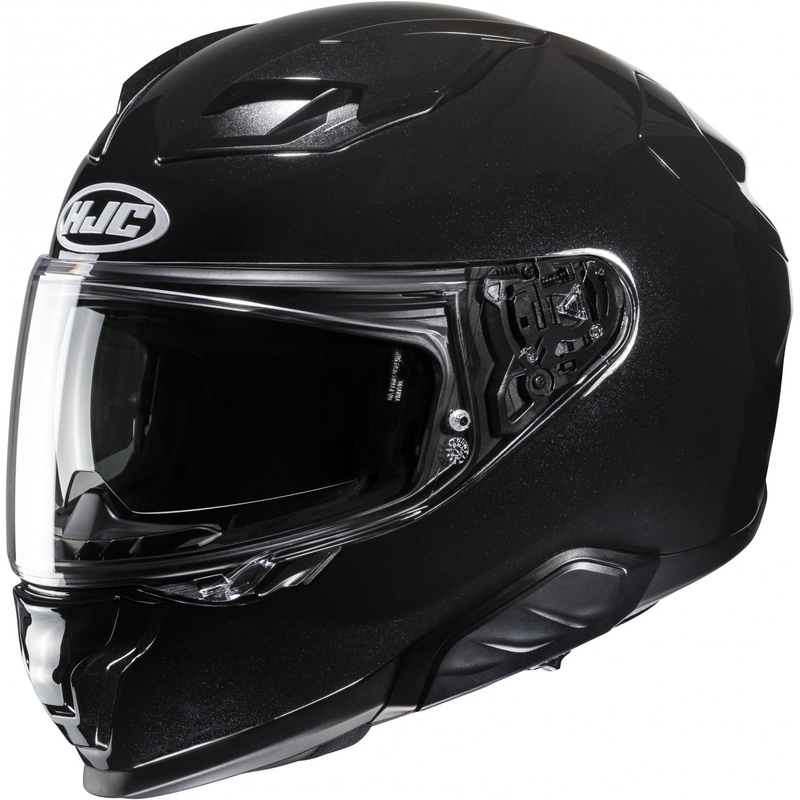 HJC F71 Solid metallic black integralus motociklininko šalmas