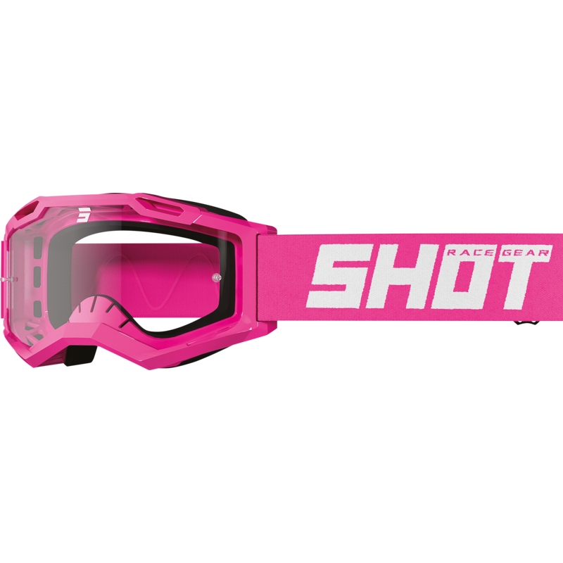 Vaikiški motokroso akiniai Shot Rocket Kid 2.0 pink (skaidrus pleištas)