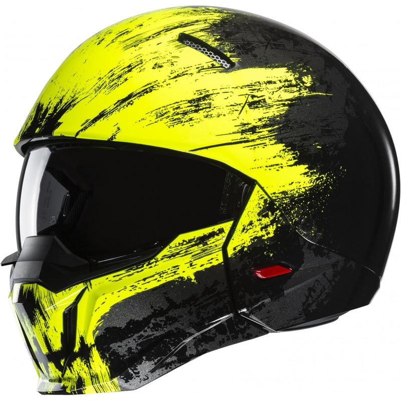 Atviras šalmas su kauke HJC i20 Furia MC3H juoda-fluo geltona