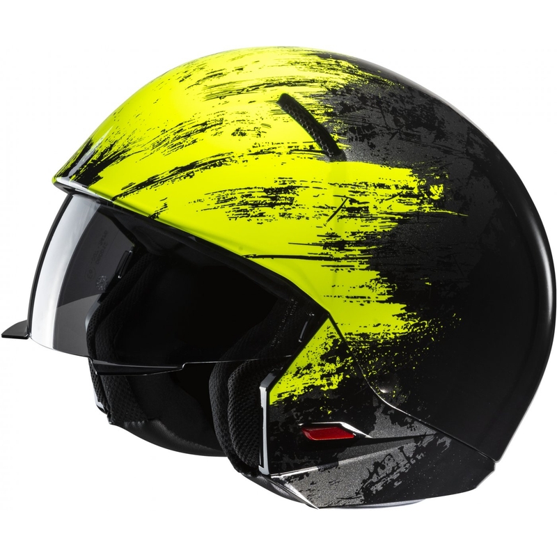 Atviras šalmas su kauke HJC i20 Furia MC3H juoda-fluo geltona