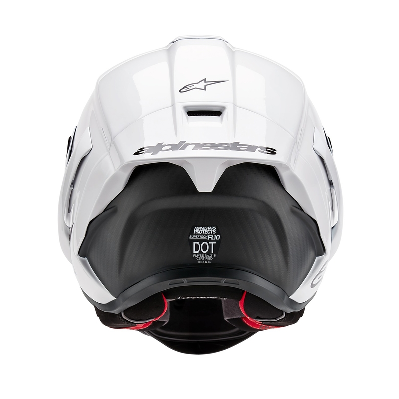 Alpinestars Supertech R-10 Solid carbon white matt integralinis motociklininko šalmas