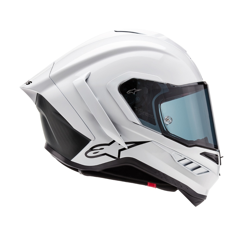 Alpinestars Supertech R-10 Solid carbon white matt integralinis motociklininko šalmas