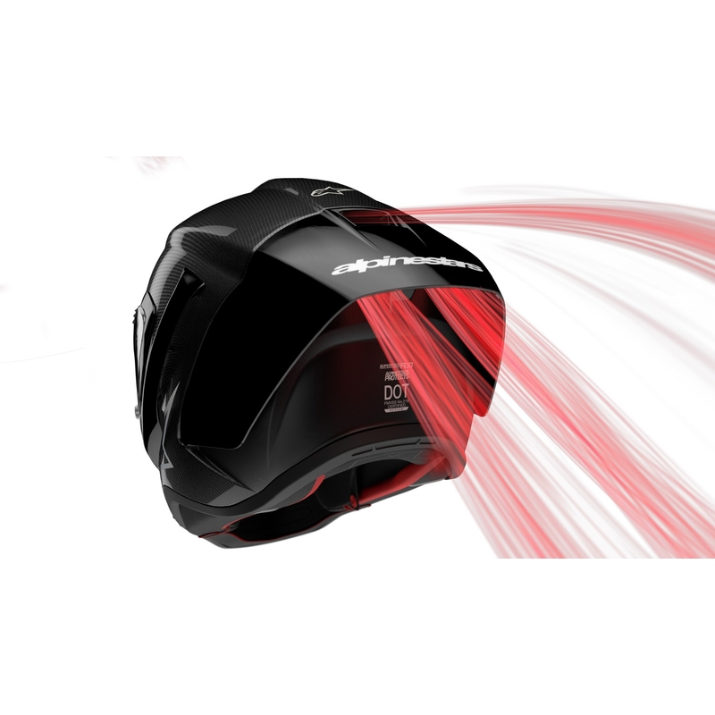 Alpinestars Supertech R-10 Solid carbon white matt integralinis motociklininko šalmas
