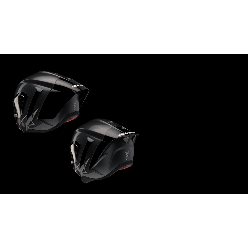 Alpinestars Supertech R-10 Solid carbon white matt integralinis motociklininko šalmas