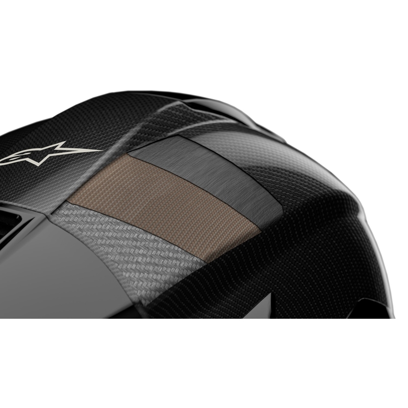 Alpinestars Supertech R-10 Solid carbon white matt integralinis motociklininko šalmas