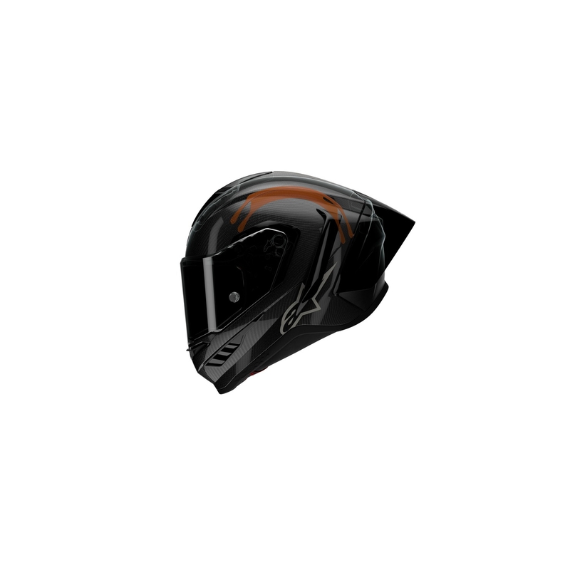 "Alpinestars Supertech R-10 Team" anglies fluo raudonos-mėlynos-baltos spalvų matinis integralus motociklininko šalmas