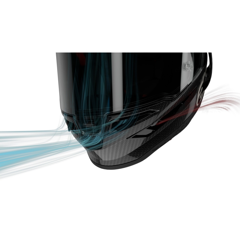 "Alpinestars Supertech R-10 Team" anglies fluo raudonos-mėlynos-baltos spalvų matinis integralus motociklininko šalmas