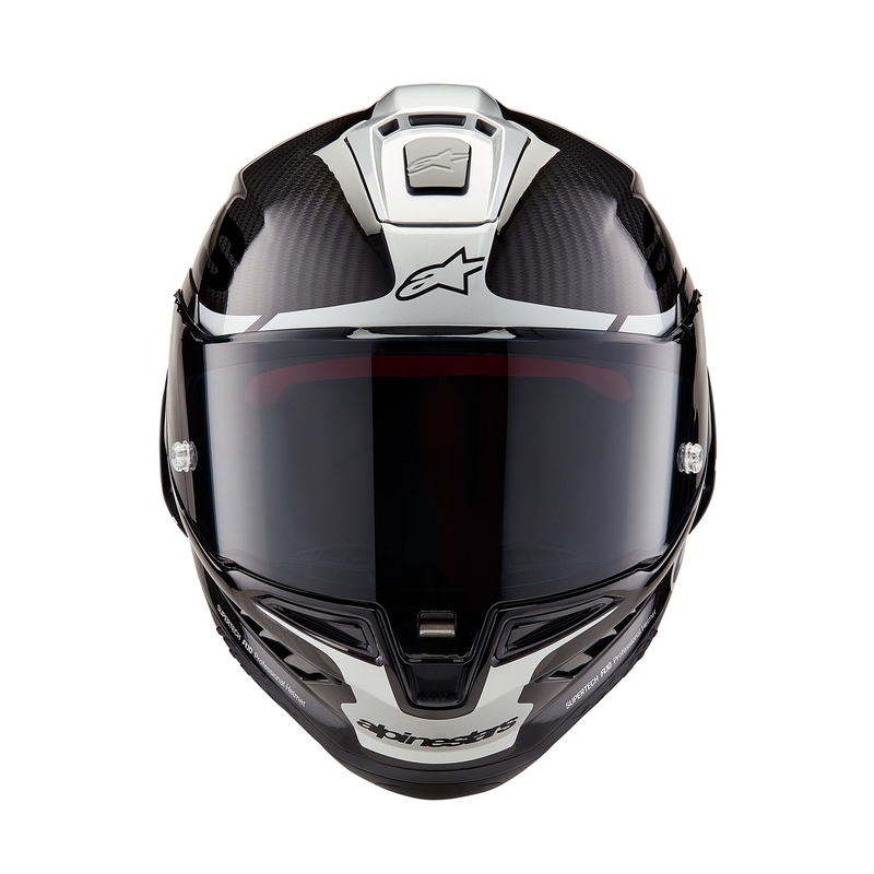 "Alpinestars Supertech R-10 Element carbon silver-black" integralus motociklininko šalmas