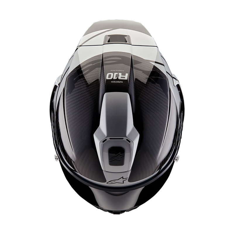 "Alpinestars Supertech R-10 Element carbon silver-black" integralus motociklininko šalmas