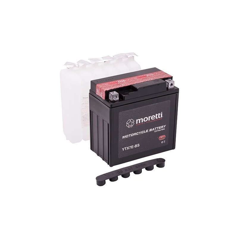 Bezúdržbová motocyklová baterie Moretti MTX7E-BS, 12V 7Ah
