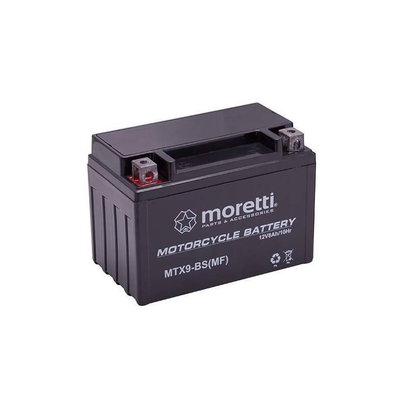 "Moretti MTX9-BS" priežiūros nereikalaujantis gelinis akumuliatorius, 12 V 8 Ah