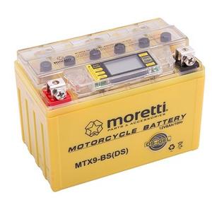 "Moretti MTX9-BS" priežiūros nereikalaujantis gelinis akumuliatorius, 12 V 8 Ah, su įtampos matuokliu