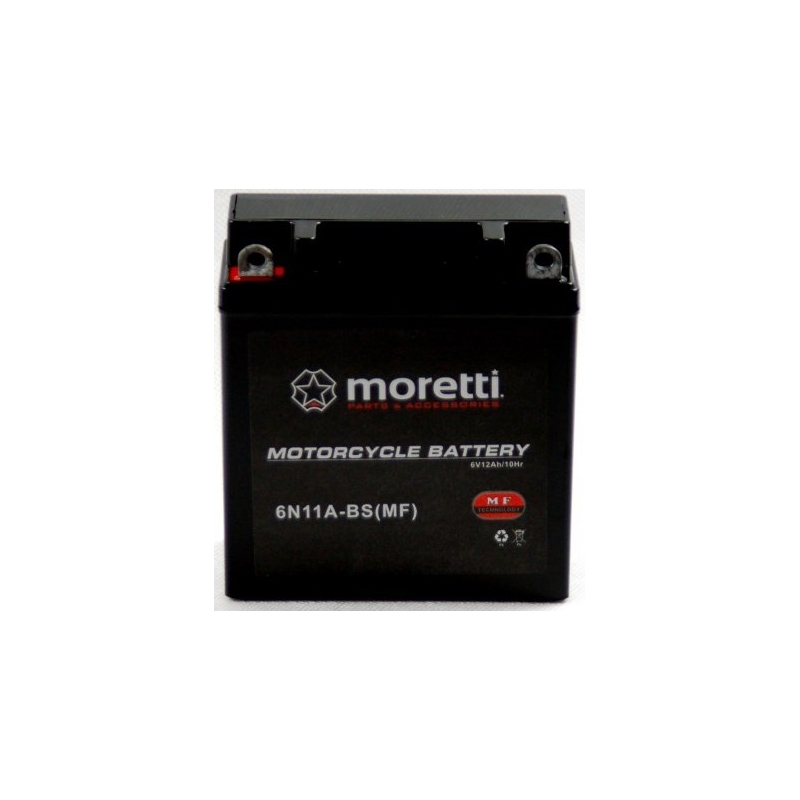 Bezúdržbová gelová baterie  Moretti  6N11A-4B, 6V 11Ah