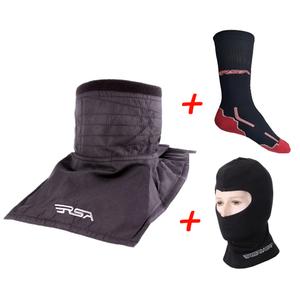 Rinkinys: RSA Soul kaklo šildyklė + RSA Heat termo balaklava + RSA Classic funkcinės kojinės