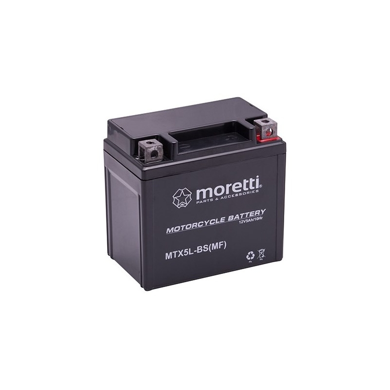 Bezúdržbová gelová baterie Moretti MTX5L-BS, 12V 5Ah