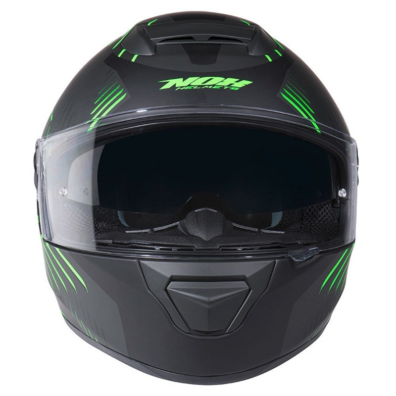Integrální přilba NOX N301 RIM černá matná-fluo zelená výprodej