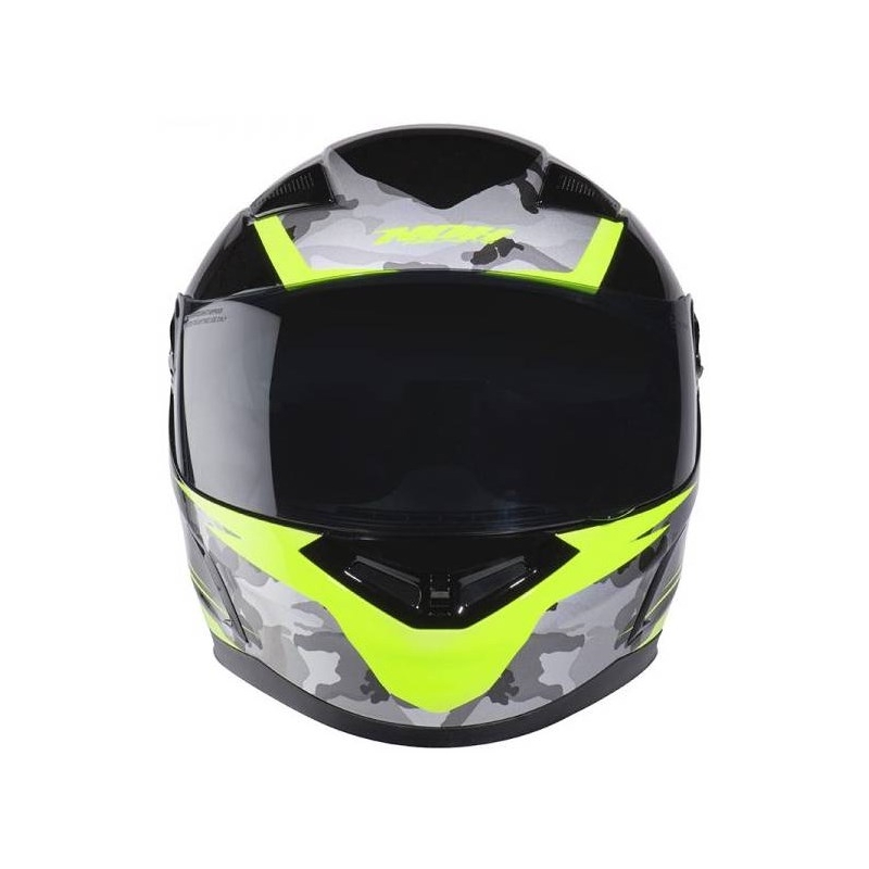 Integrální přilba na motorku NOX N917 Side černo-fluo žlutá-camo