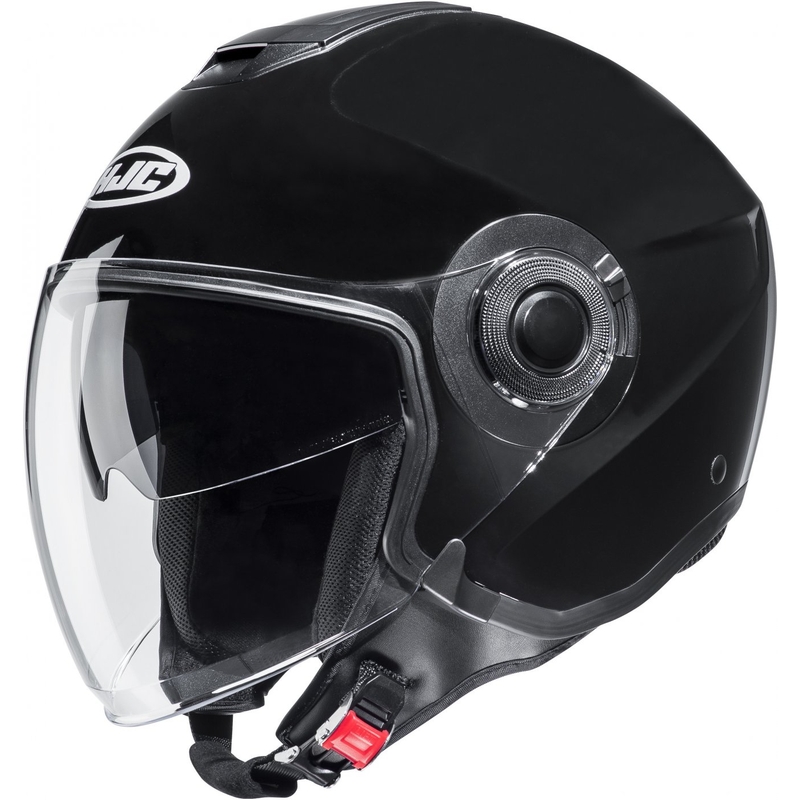 HJC i40N Solid Metallic Black Atviras motociklininko šalmas