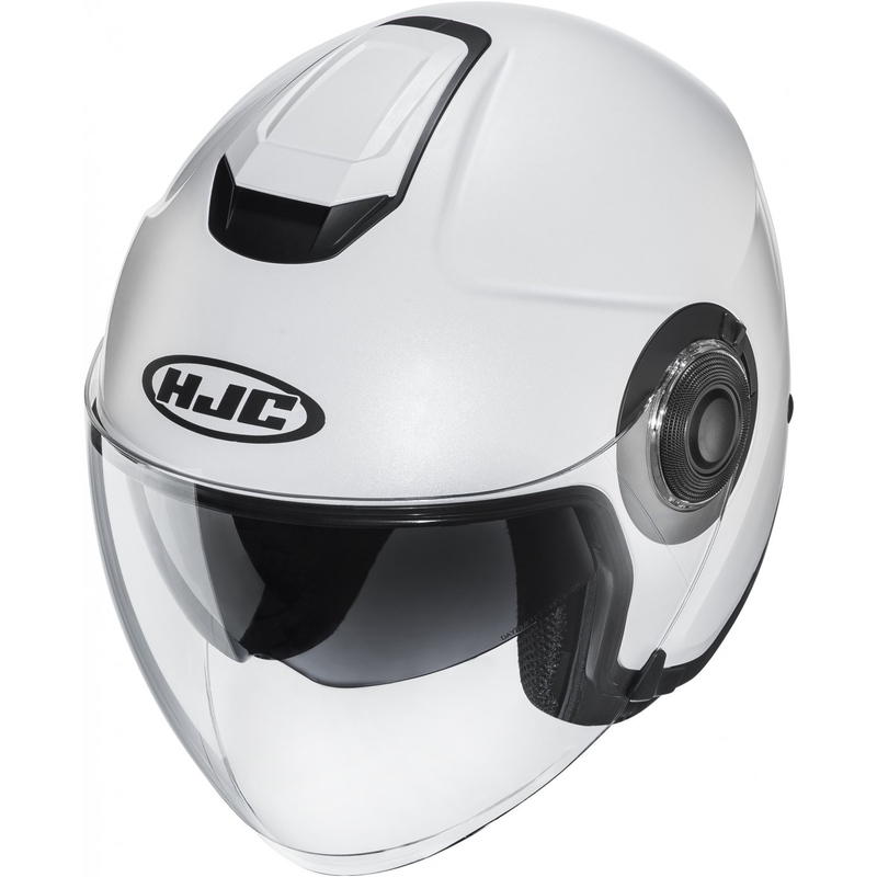 Atviras motociklininko šalmas HJC i40N Solid pearl white