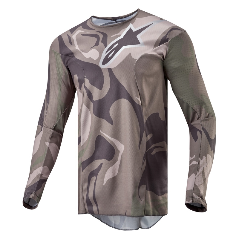 Alpinestars Racer Tactical motokroso marškinėliai žalia, kamufliažinė, ruda
